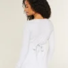 Einfach zu bindendes Henley-Babydoll-Oberteil