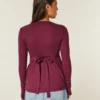 Einfach zu bindendes Henley-Babydoll-Oberteil