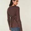 Einfach zu bindendes Henley-Babydoll-Oberteil