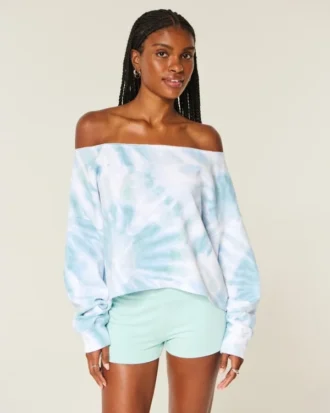 Einfach zu bindendes Sweatshirt mit doppeltem Schulterausschnitt