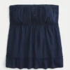 Einfaches trägerloses Babydoll-Oberteil