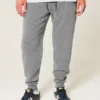 Entspannte Jogginghose mit Rippstrick