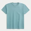 Entspanntes gewaschenes Crew-T-Shirt
