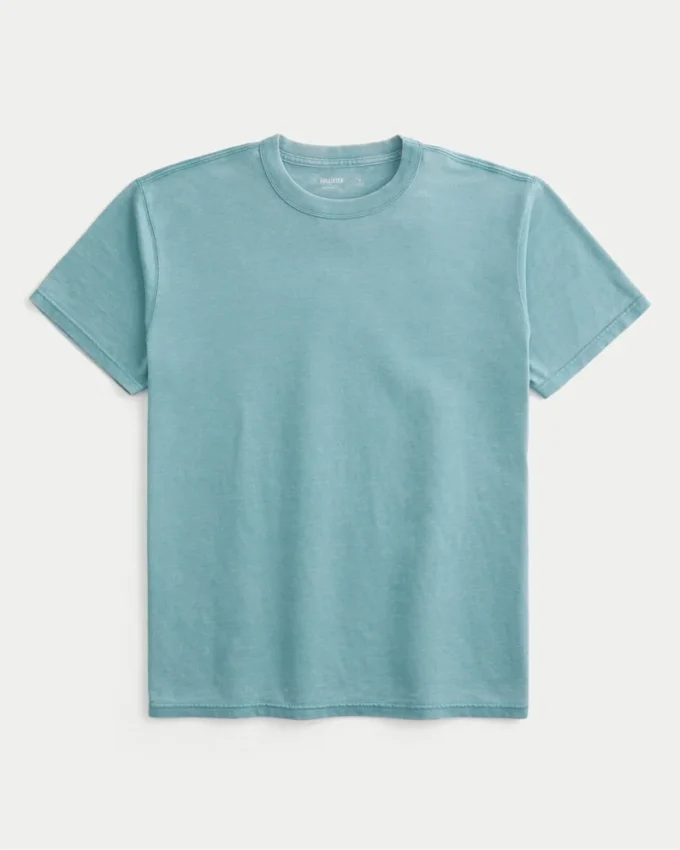 Entspanntes gewaschenes Crew-T-Shirt