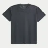 Entspanntes gewaschenes Crew-T-Shirt