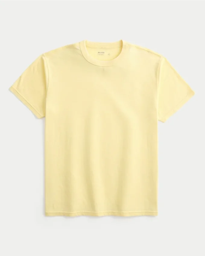 Entspanntes gewaschenes Crew-T-Shirt