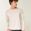 Entspanntes Langarm-T-Shirt aus Baumwolle