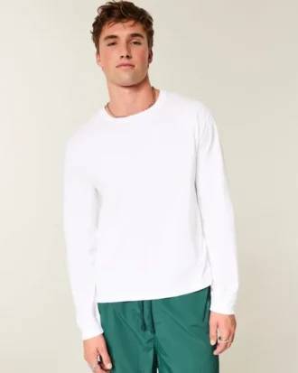 Entspanntes Langarm-T-Shirt aus Baumwolle