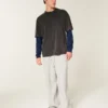 Entspanntes Langarm-T-Shirt aus Baumwolle