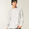 Entspanntes Langarm-Thermo-Camo-T-Shirt