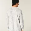 Entspanntes Langarm-Thermo-Camo-T-Shirt