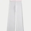 Faltbund-Strickhose mit ausgestelltem Bein