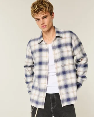 Flannelhemd mit Grafik der University of Michigan Wolverines