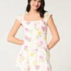 Flatterärmel-Skort-Kleid