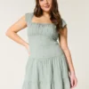 Flatterärmel-Skort-Kleid