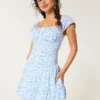 Flatterärmel-Skort-Kleid