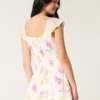Flatterärmel-Skort-Kleid