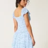 Flatterärmel-Skort-Kleid