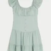 Flatterärmel-Skort-Kleid