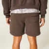 Fleece-Shorts über dem Knie