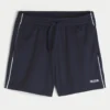 Fußballshorts aus Strick mit Logo, mittellang