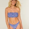 Gerafftes Bandeau-Bikini-Oberteil