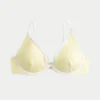 Geripptes Bikini-Oberteil mit Bügeln und tiefem Ausschnitt