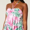 Gestaffeltes Babydoll-Oberteil mit Neckholder