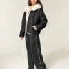 Gesteppte Pufferjacke mit Reißverschluss und Herz