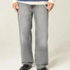 Gewaschene graue Baggy-Jeans