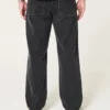Gewaschene schwarze Baggy-Jeans