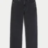 Gewaschene schwarze Baggy-Jeans