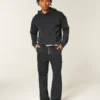Gewaschene schwarze Baggy-Jeans im Painter-Stil
