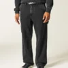 Gewaschene schwarze Baggy-Jeans im Painter-Stil