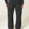 Gewaschene schwarze Baggy-Jeans im Painter-Stil