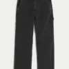 Gewaschene schwarze Baggy-Jeans im Painter-Stil