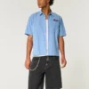 Gewaschene schwarze Baggy-Jeansshorts