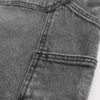 Gewaschene schwarze Denim-Baggy-Malershorts
