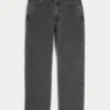 Gewaschene schwarze Loose-Jeans