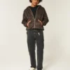 Gewaschene schwarze Loose Painter Jeans