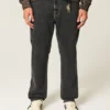 Gewaschene schwarze Loose Painter Jeans