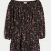 Gewebtes Kleid mit Schulterausschnitt