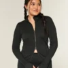 Gilly Hicks Active Recharge Bow Double Zip Jacket