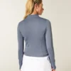 Gilly Hicks Active Recharge Jacke mit seitlichem Bindegürtel und Reißverschluss
