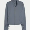 Gilly Hicks Active Recharge Jacke mit seitlichem Bindegürtel und Reißverschluss