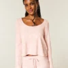 Gilly Hicks Always Cozy Waffle Langarm-Shirt mit Rundhalsausschnitt