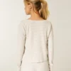 Gilly Hicks Always Cozy Waffle Langarm-Shirt mit Rundhalsausschnitt