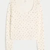 Gilly Hicks Always Cozy Waffle Langarm-Shirt mit Rundhalsausschnitt
