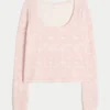 Gilly Hicks Always Cozy Waffle Langarm-Shirt mit Rundhalsausschnitt