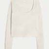 Gilly Hicks Always Cozy Waffle Langarm-Shirt mit Rundhalsausschnitt